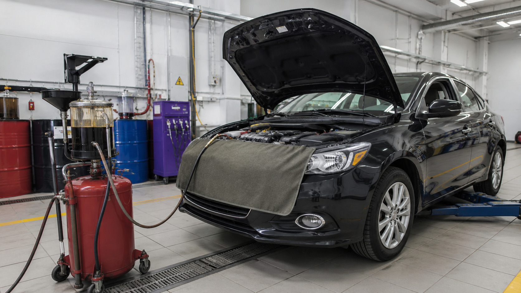 Замена масла в двигателе Hyundai Solaris